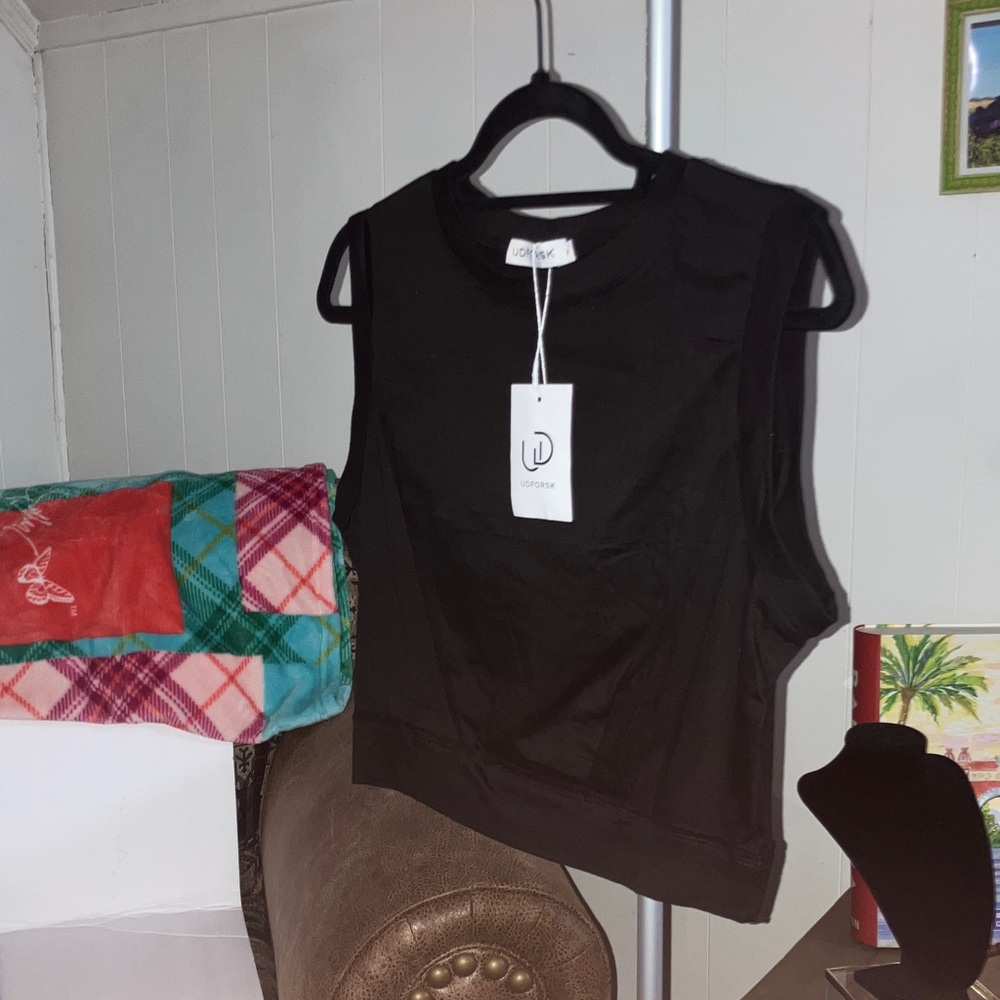 Urban Outfitters Black Cutout Sleeveless Top